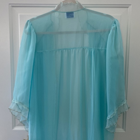 Vintage Sugar Plum Lingerie Long Sheer Peignoir Size Small - Picture 11 of 15